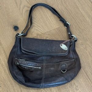 EUC Vintage Y2K Furla Made in Italy Leather Satchel Bag - Brown‎